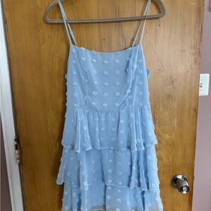 Trixxi Light Blue Floral Mini Dress